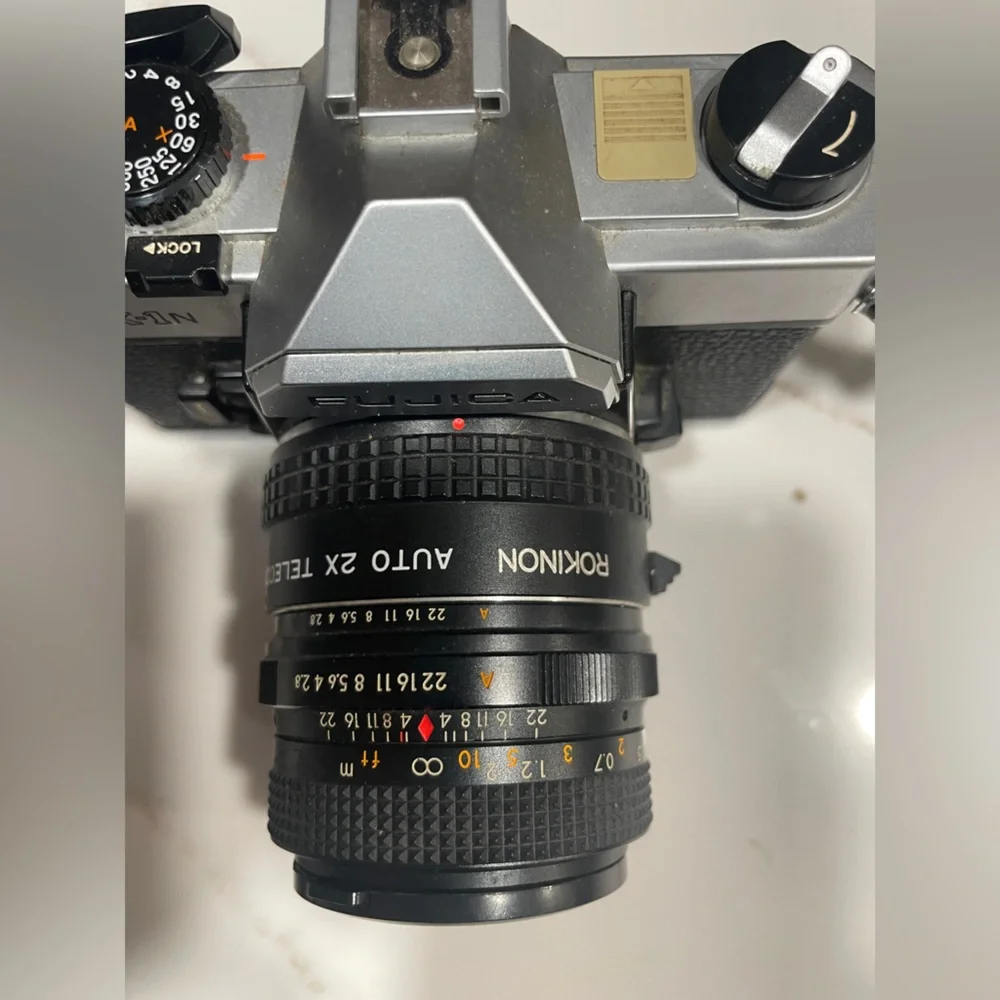 Fujica STX-1 35mm SLR Analog Camera Body with Toyo Optics 28mm Lens